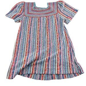 Mothercare Vintage Maternity Blouse Short Sleeves Knit‎ Short Sleeves red blue